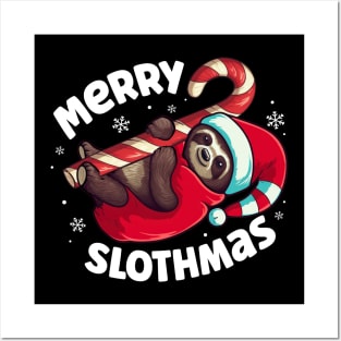 Merry Slothmas Christmas Funny Xmas Slot Lover Boys Girls Posters and Art